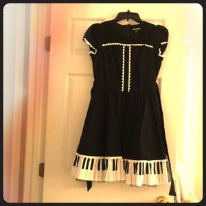 Hot Topic Lolita Piano Key Ruffle Dress